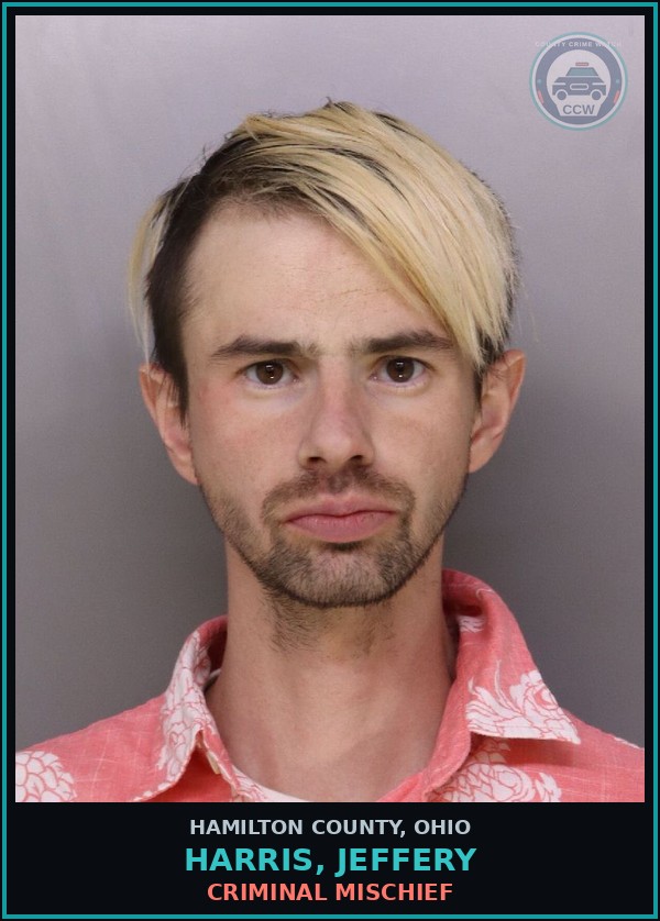 Booking mugshot of Harris, Jeffery in Hamilton County