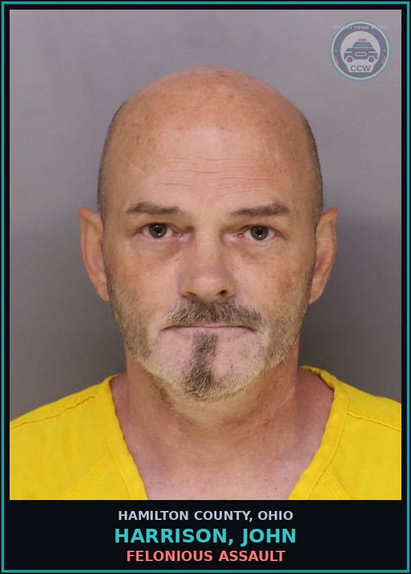 Booking mugshot of Harrison, John in Hamilton County