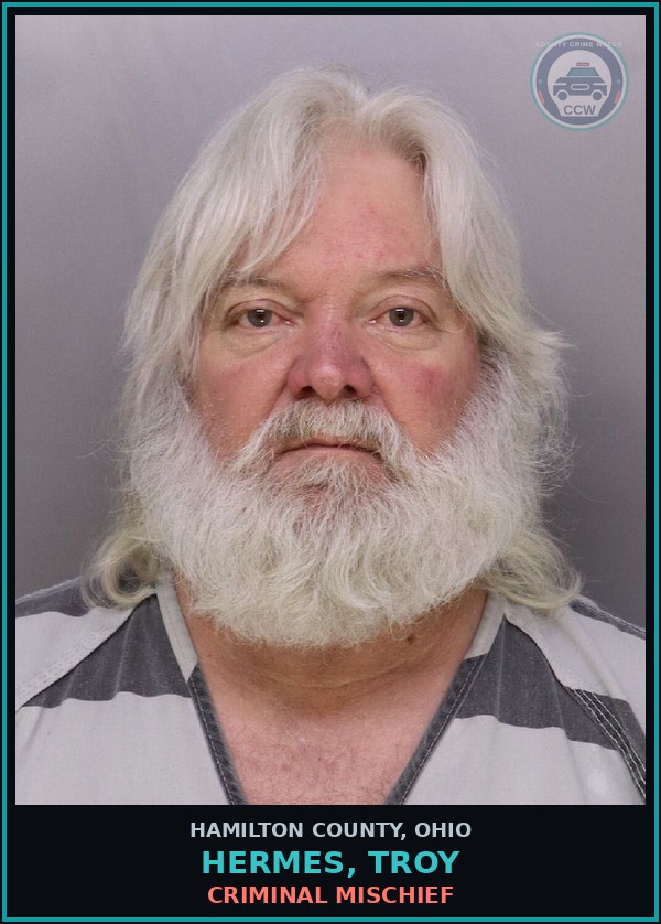 Booking mugshot of Hermes, Troy in Hamilton County