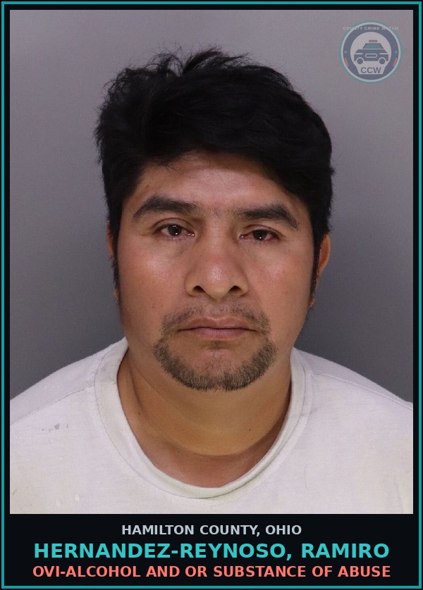 Booking mugshot of Hernandez-Reynoso, Ramiro in Hamilton County