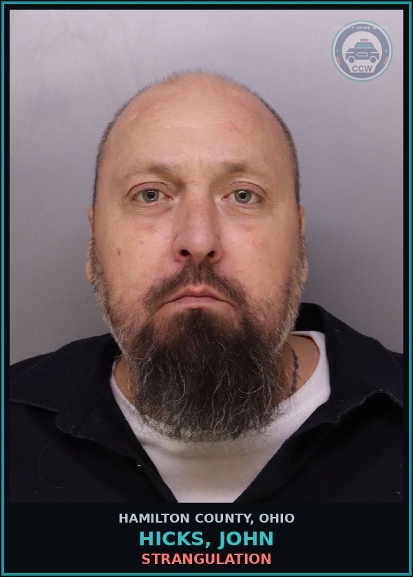Booking mugshot of Hicks, John in Hamilton County