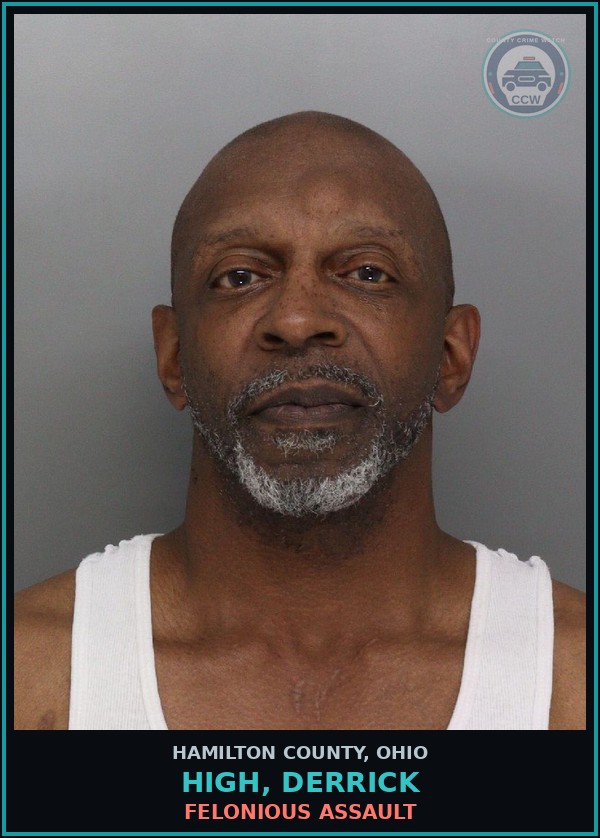 Booking mugshot of High, Derrick in Hamilton County