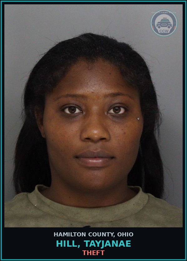 Booking mugshot of Hill, Tayjanae in Hamilton County