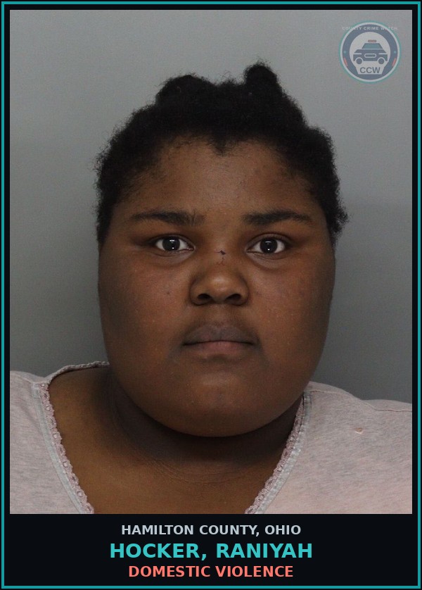 Booking mugshot of Hocker, Raniyah in Hamilton County