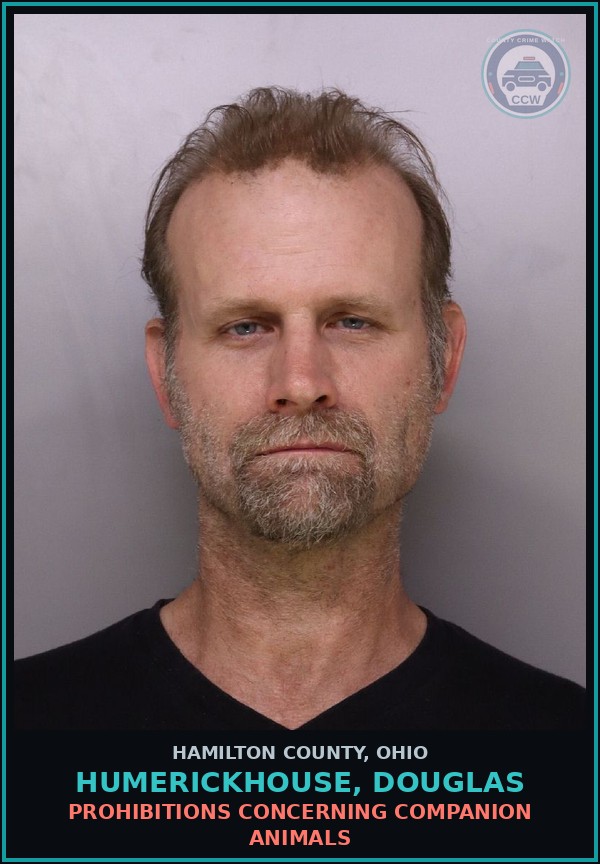 Booking mugshot of Humerickhouse, Douglas in Hamilton County