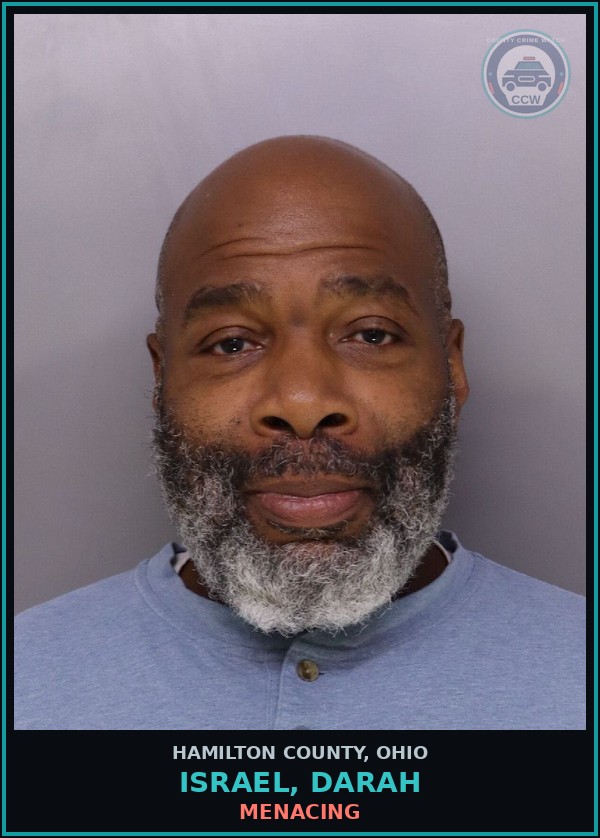 Booking mugshot of Israel, Darah in Hamilton County