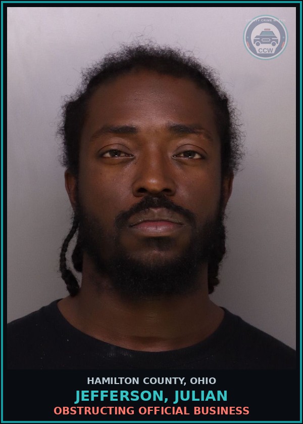 Booking mugshot of Jefferson, Julian in Hamilton County