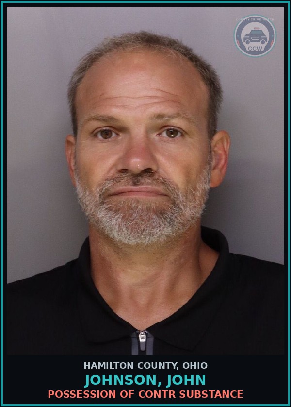 Booking mugshot of Johnson, John in Hamilton County