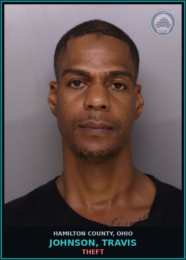 Booking mugshot of Johnson, Travis in Hamilton County