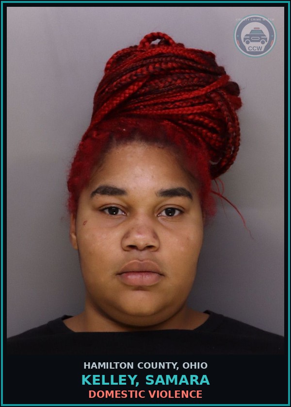 Booking mugshot of Kelley, Samara in Hamilton County