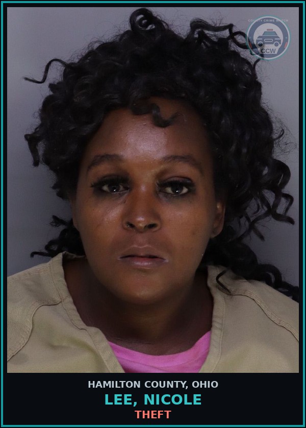 Booking mugshot of Lee, Nicole in Hamilton County