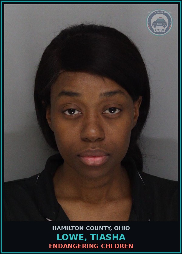 Booking mugshot of Lowe, Tiasha in Hamilton County