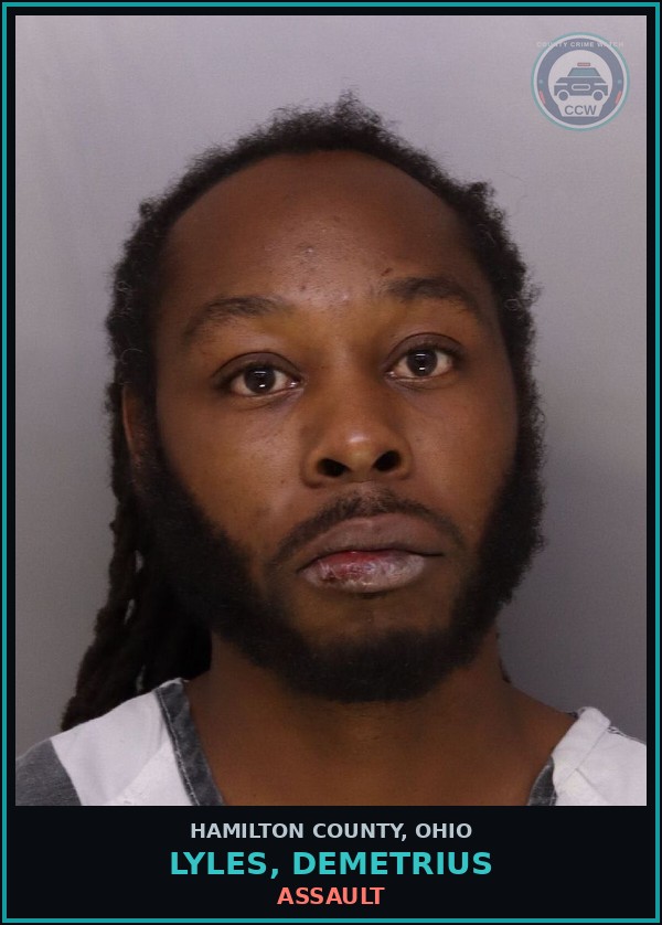 Booking mugshot of Lyles, Demetrius in Hamilton County