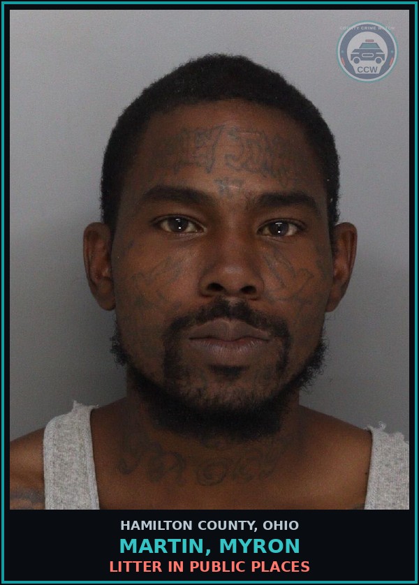 Booking mugshot of Martin, Myron in Hamilton County