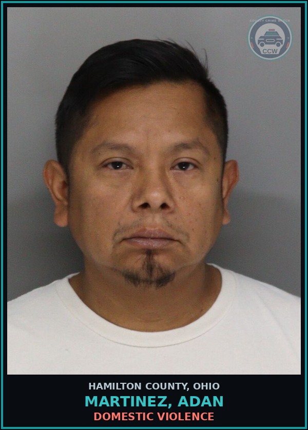 Booking mugshot of Martinez, Adan in Hamilton County