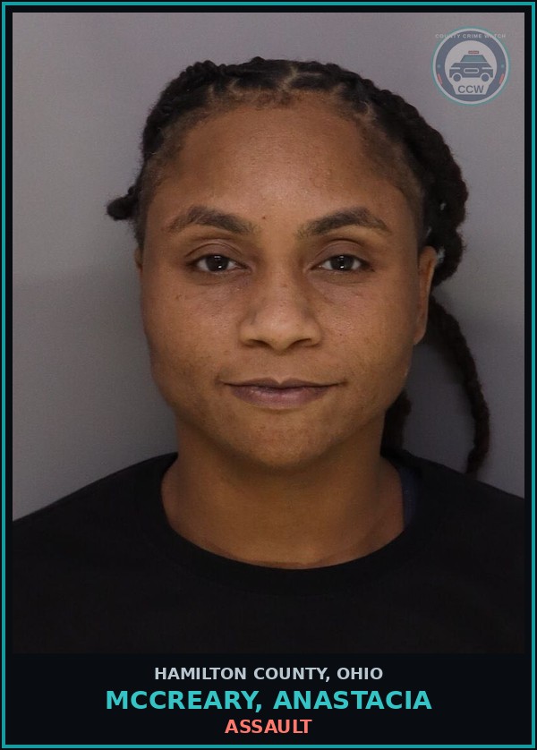 Booking mugshot of Mccreary, Anastacia in Hamilton County