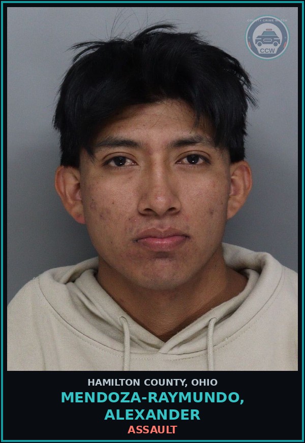 Booking mugshot of Mendoza-Raymundo, Alexander in Hamilton County