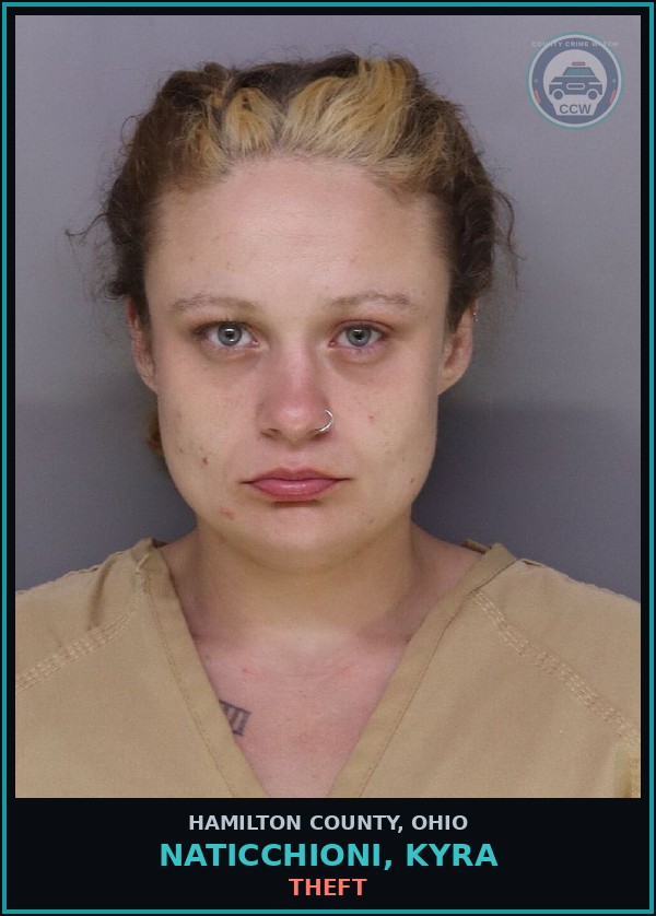 Booking mugshot of Naticchioni, Kyra in Hamilton County