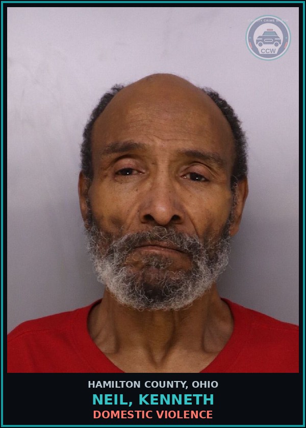 Booking mugshot of Neil, Kenneth in Hamilton County