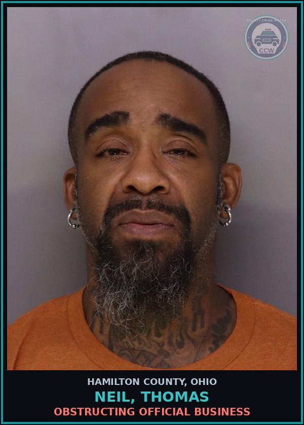 Booking mugshot of Neil, Thomas in Hamilton County