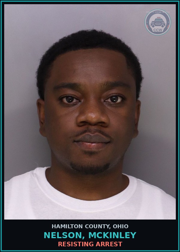 Booking mugshot of Nelson, Mckinley in Hamilton County