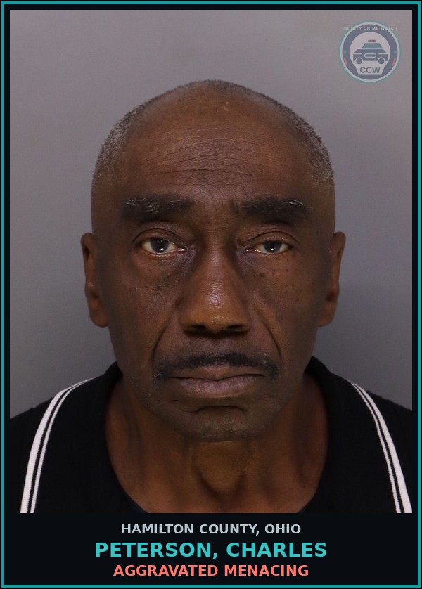 Booking mugshot of Peterson, Charles in Hamilton County