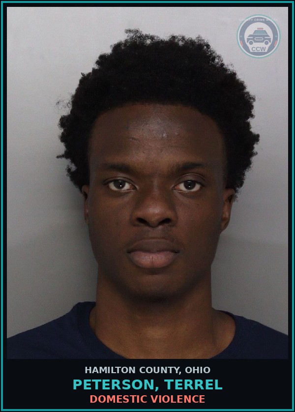 Booking mugshot of Peterson, Terrel in Hamilton County