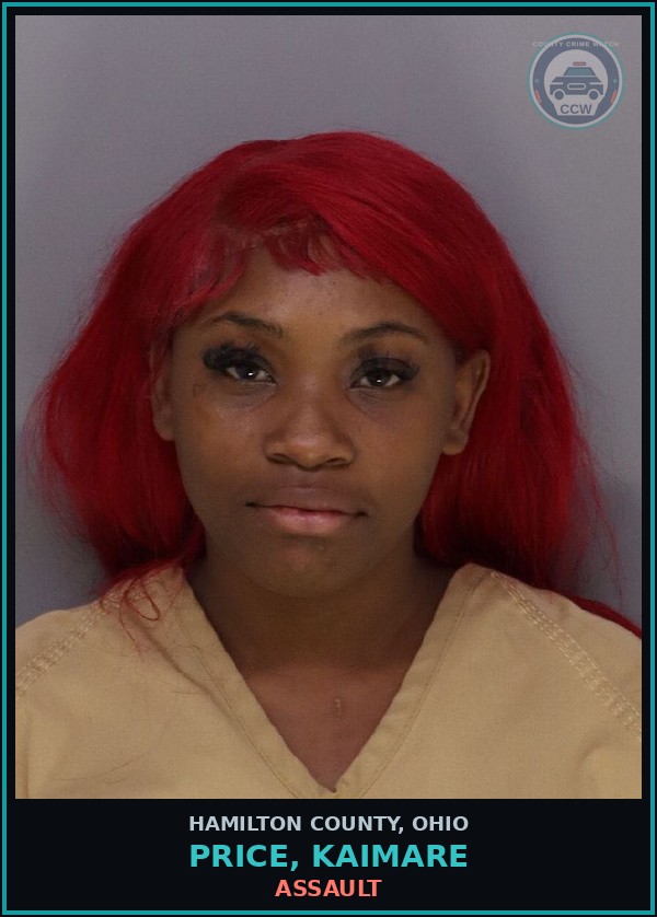 Booking mugshot of Price, Kaimare in Hamilton County