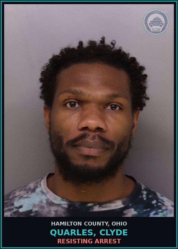 Booking mugshot of Quarles, Clyde in Hamilton County