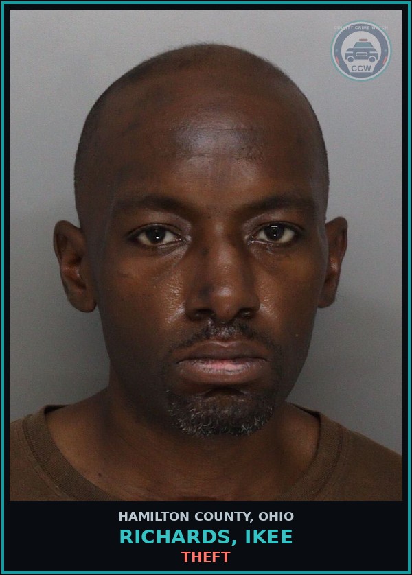 Booking mugshot of Richards, Ikee in Hamilton County