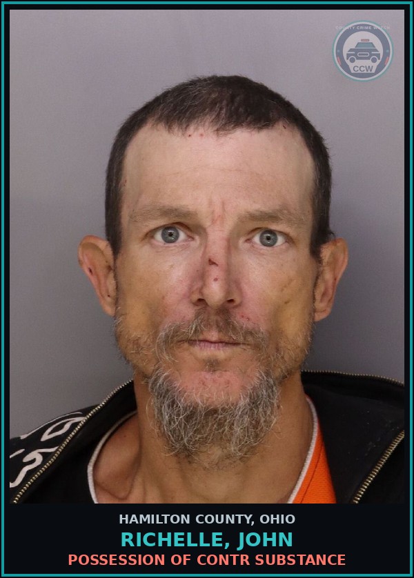 Booking mugshot of Richelle, John in Hamilton County