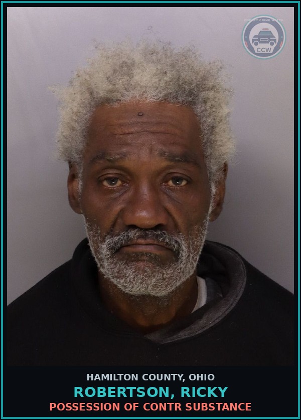 Booking mugshot of Robertson, Ricky in Hamilton County