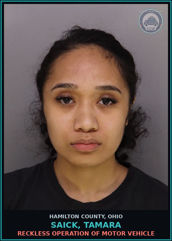 Booking mugshot of Saick, Tamara in Hamilton County