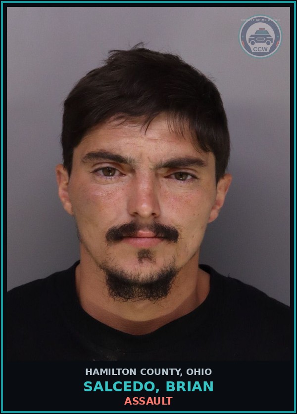 Booking mugshot of Salcedo, Brian in Hamilton County