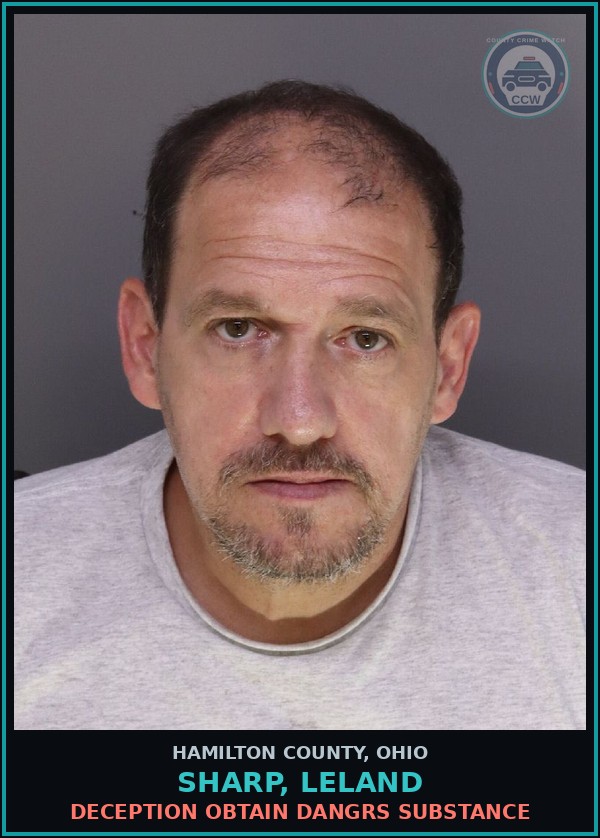 Booking mugshot of Sharp, Leland in Hamilton County