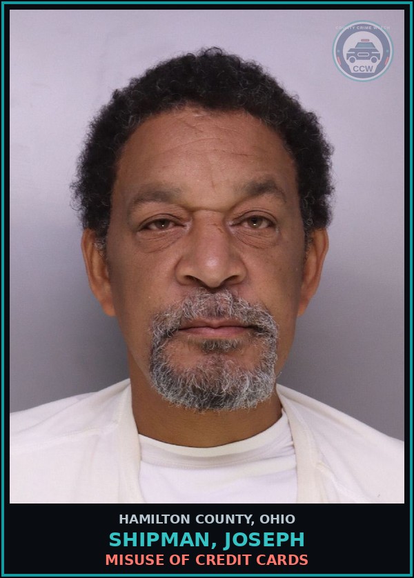 Booking mugshot of Shipman, Joseph in Hamilton County