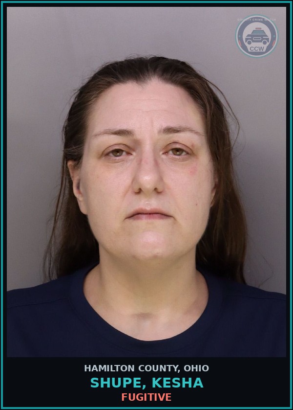 Booking mugshot of Shupe, Kesha in Hamilton County