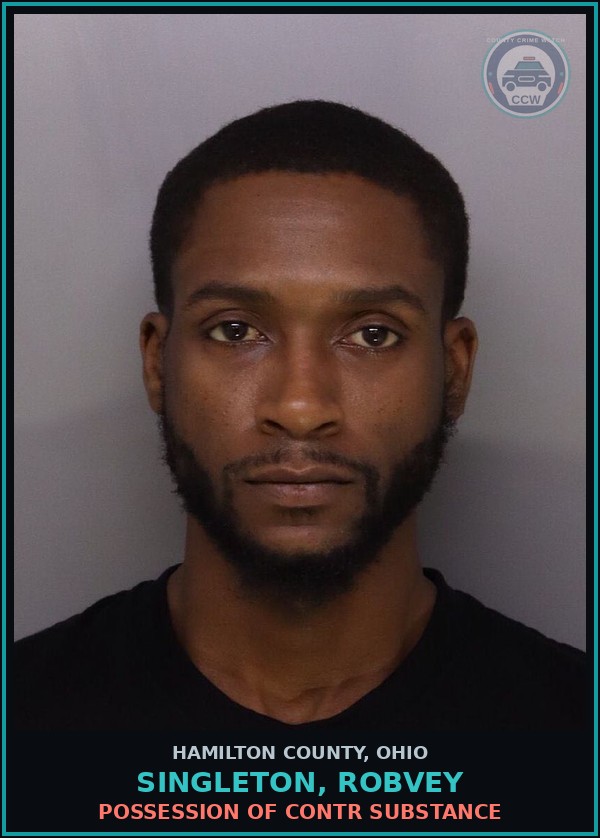 Booking mugshot of Singleton, Robvey in Hamilton County