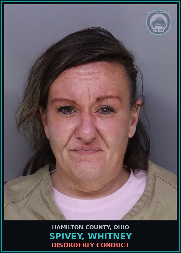 Booking mugshot of Spivey, Whitney in Hamilton County