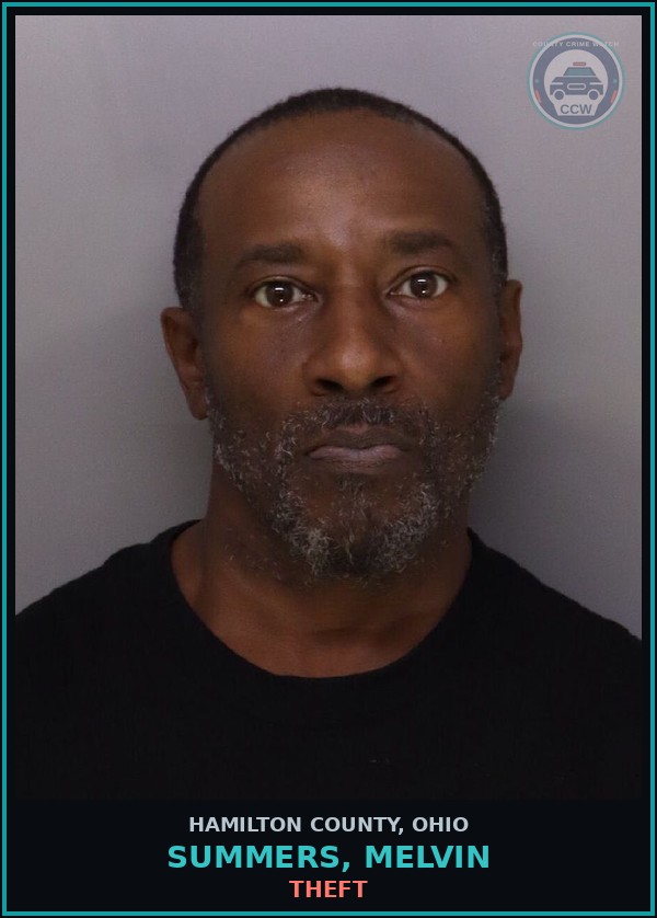 Booking mugshot of Summers, Melvin in Hamilton County