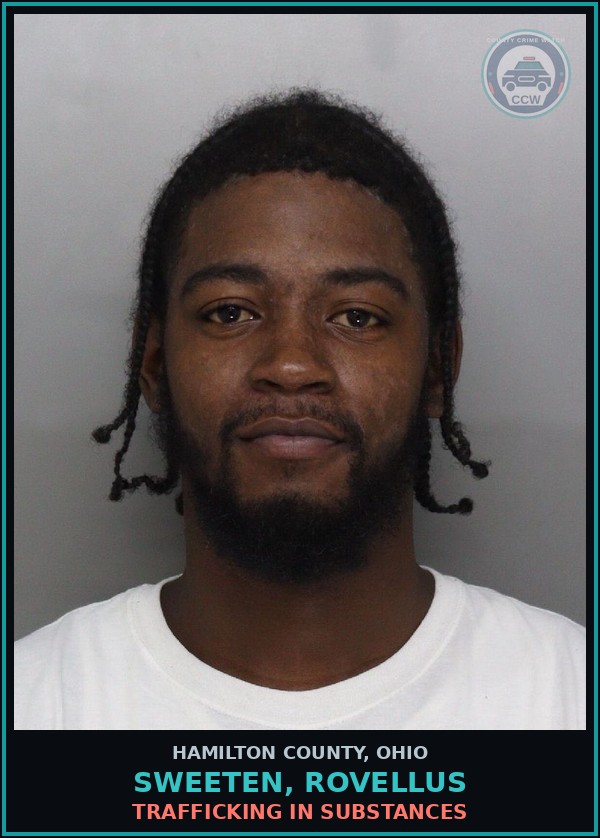 Booking mugshot of Sweeten, Rovellus in Hamilton County