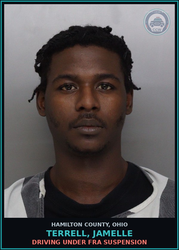 Booking mugshot of Terrell, Jamelle in Hamilton County