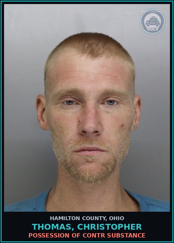 Booking mugshot of Thomas, Christopher in Hamilton County