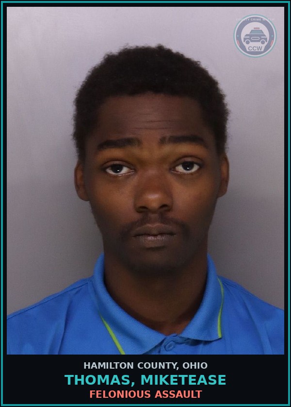 Booking mugshot of Thomas, Miketease in Hamilton County