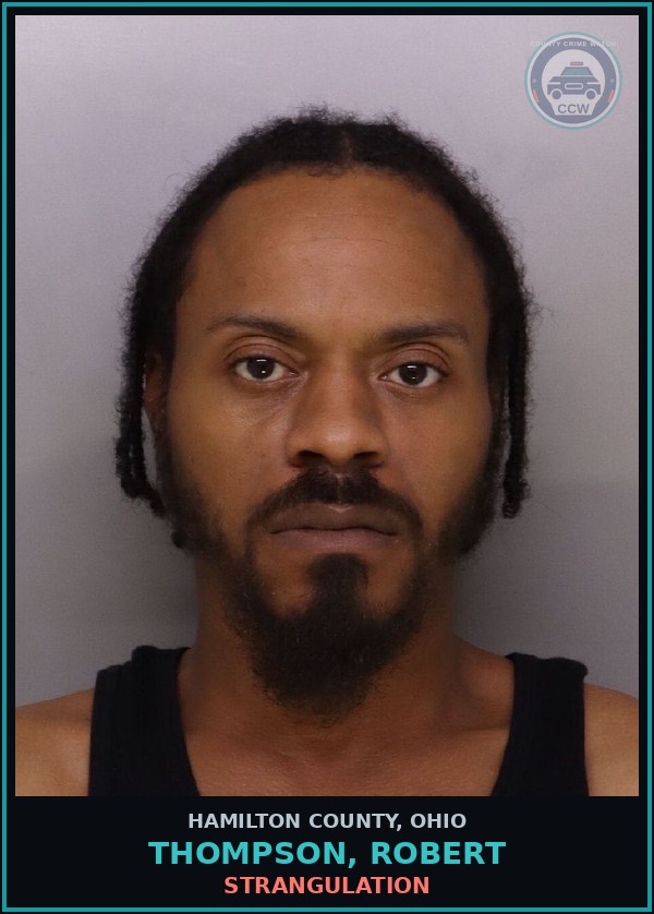 Booking mugshot of Thompson, Robert in Hamilton County