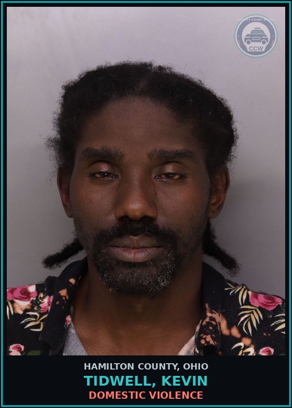 Booking mugshot of Tidwell, Kevin in Hamilton County