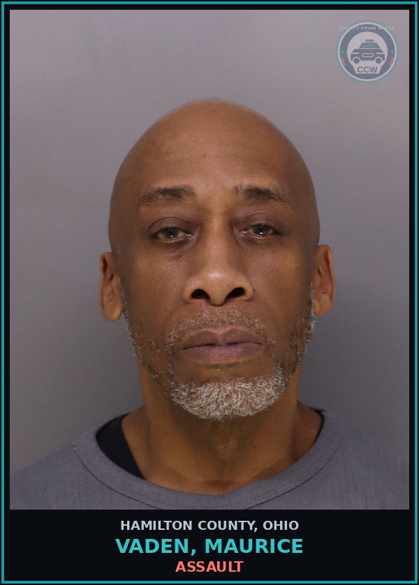 Booking mugshot of Vaden, Maurice in Hamilton County