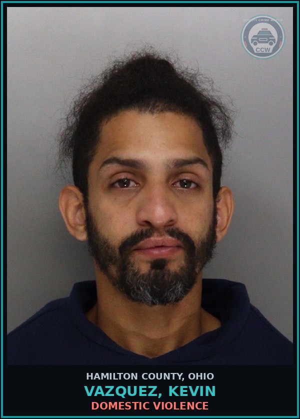 Booking mugshot of Vazquez, Kevin in Hamilton County