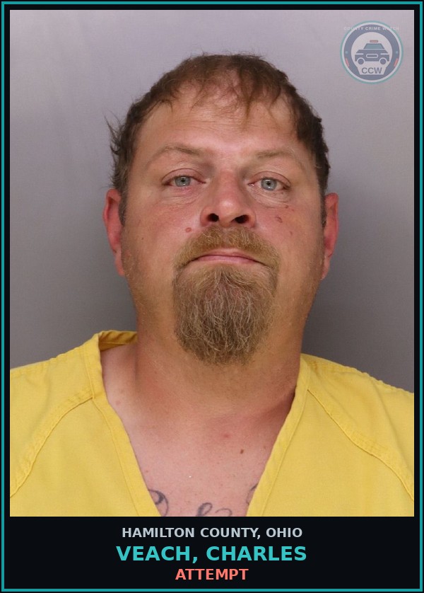 Booking mugshot of Veach, Charles in Hamilton County