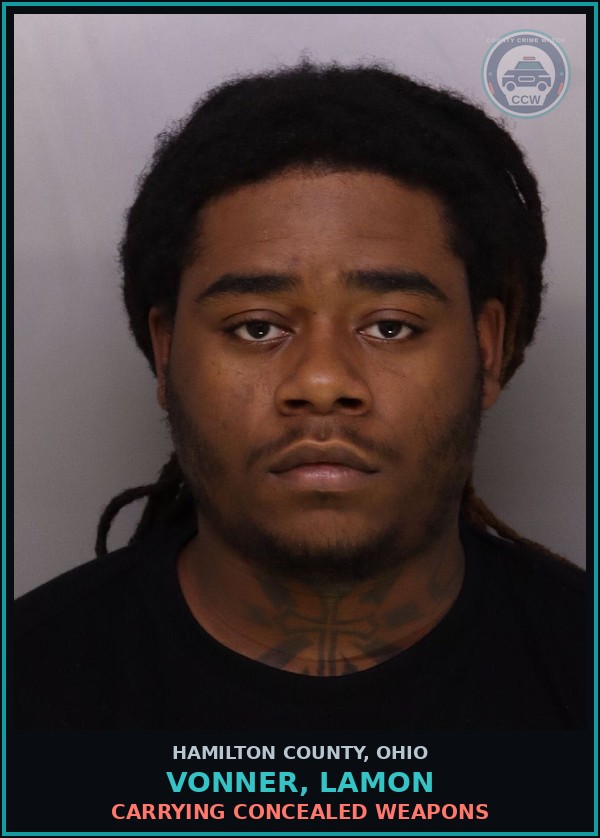 Booking mugshot of Vonner, Lamon in Hamilton County